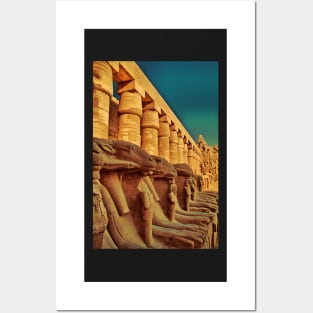Egypt. Luxor. Karnak Temple. Ram-Headed Sphinxes. Posters and Art